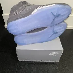 Jordan | Shoes | Jordan Wolf Grey Mens Retro Sneakers In Grey And White ...